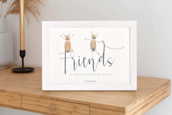 Friends cuadro con piedras