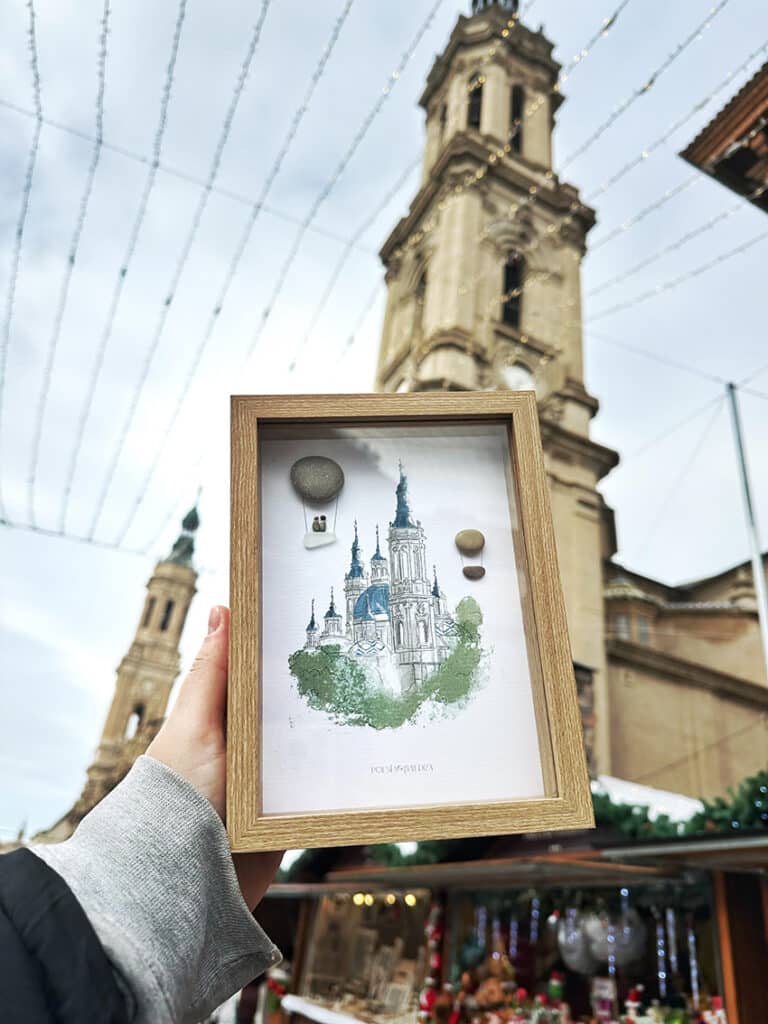 Mercado Navideño en Zaragoza El Pilar de Zaragoza - Poesia en Piedra
